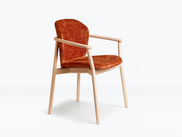 NATURAL FINN - Upholstered fabric chair with armrests by SCAB DESIGN - view 2